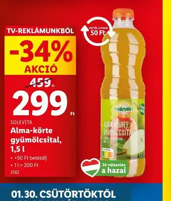 Lidl Lázár Alma-Körte Gyümölcsléital ajánlat