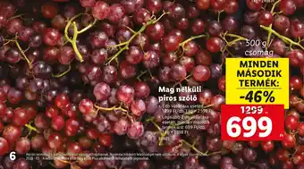 Lidl Mag nélküli piros szőlő ajánlat