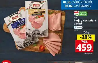 Lidl PICK Borjú/Nosztalgia Párizsi ajánlat