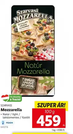 Lidl Szárvasi Mozzarella Natúr ajánlat