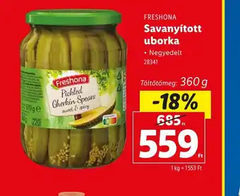 Lidl FresHona Savanyított Uborka ajánlat