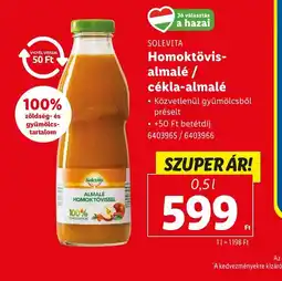 Lidl Solvetia Homoktővis-almalé / cékla-almalé ajánlat