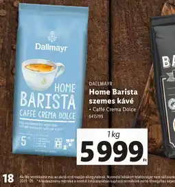 Lidl Dallmayr Home Barista szemes kávé ajánlat