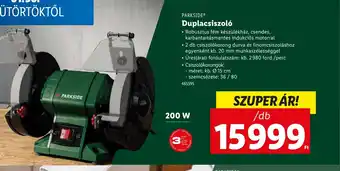 Lidl PARKSIDE® Duplacsiszoló ajánlat