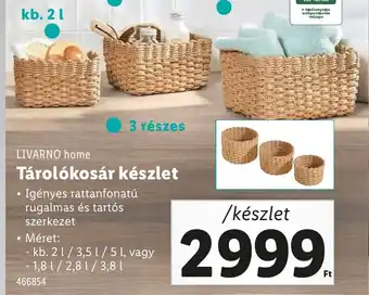 Lidl LIVARNO home Tárolókosár készlet ajánlat