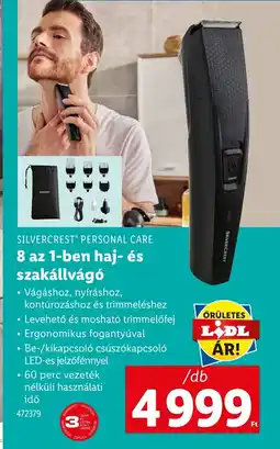 Lidl SILVERCREST PERSONAL CARE 8 az 1-ben haj- és ajánlat