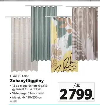 Lidl LIVARNO home Zuhanyfüggöny ajánlat