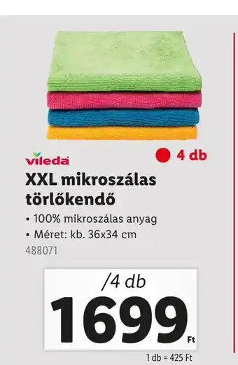 Lidl Vileda XXL mikroszálas törlőkendő ajánlat