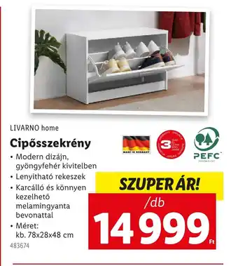 Lidl LIVARNO home Cipősszekrény ajánlat