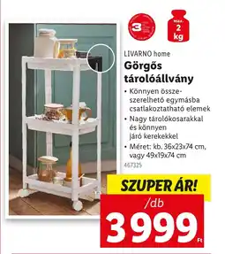 Lidl LIVARNO home Görgős tárolóállvány ajánlat