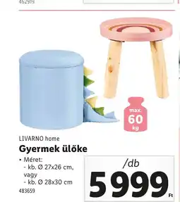 Lidl LIVARNO home Gyermek ülőke ajánlat