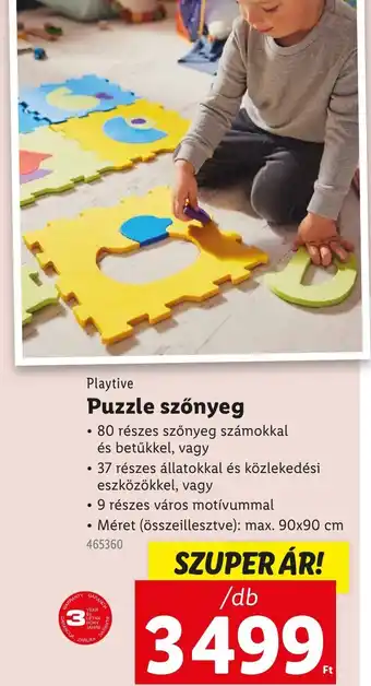 Lidl Playtive Puzzle szőnyeg ajánlat