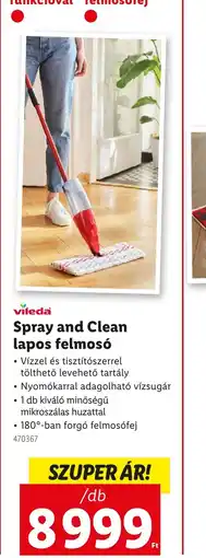 Lidl Vileda Spray and Clean lapos felmos ajánlat