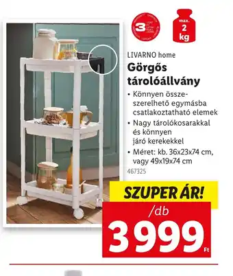 Lidl Litvarno home Görgős tárolállvány ajánlat