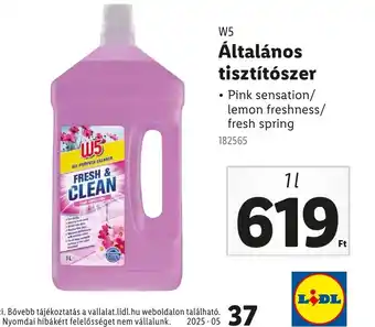 Lidl WS Általános tisztítszer ajánlat