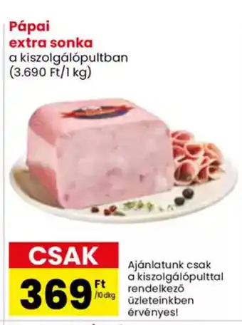 Spar Pápai extra sonka ajánlat