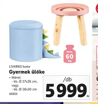 Lidl Livarno Home Gyerek Ülőke ajánlat