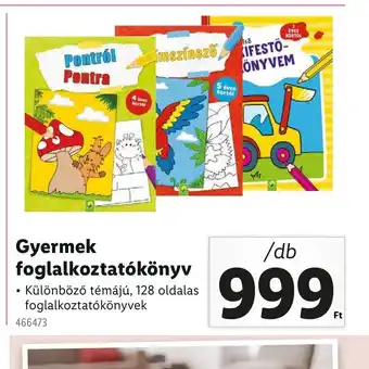 Lidl Gyermek foglalkoztatkönyv ajánlat