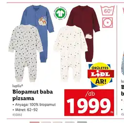 Lidl Lupilu Biopamut Baba Pizsama ajánlat