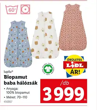 Lidl Lupilu Biopamut baba hálzsák ajánlat