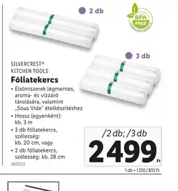 Lidl Silvercrest Kitchen Tools fliatekercs ajánlat