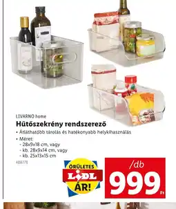 Lidl Hűtőszekrény rendszerező ajánlat