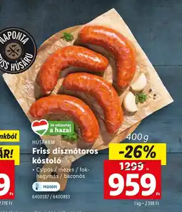 Lidl Naponta Friss Diszntoros Köstölő ajánlat