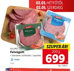 Lidl Dulano Felvágott ajánlat