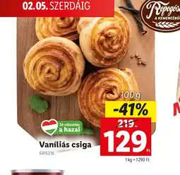 Lidl Vaníliás csiga ajánlat