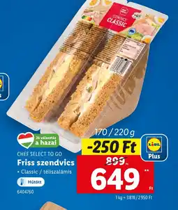 Lidl Chef Select To Go Friss szendvics ajánlat