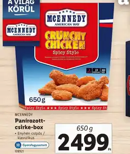 Lidl McEnnedy Panírozott Csirkebox ajánlat