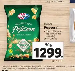 Lidl Jimmy's Popcorn ajánlat