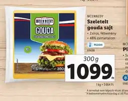 Lidl McEnnedy Szeletelet Gouda sajt ajánlat