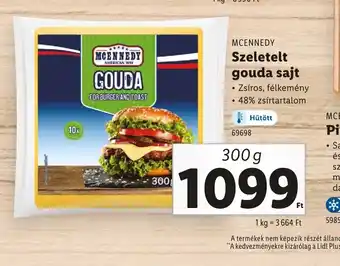 Lidl McEnnedy Szeletelet Gouda sajt ajánlat