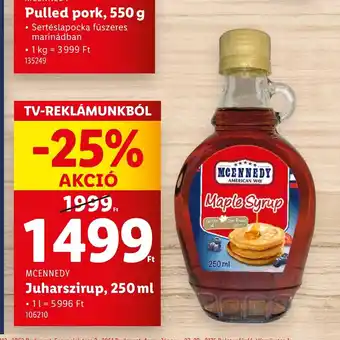 Lidl Mcennedy Juharszirup ajánlat