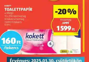 ALDI Kokett Toalettpapír ajánlat