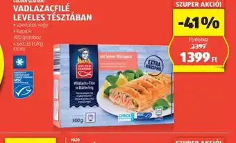 ALDI Vadlazacfilé leveles tésztában ajánlat