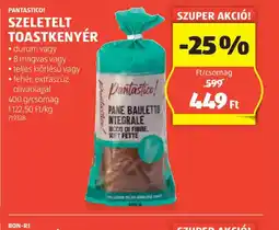 ALDI Fantastico Szeletelet Toasztkenyér ajánlat