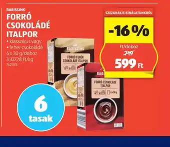 ALDI Barissimo Forr Csokoládé Italpor ajánlat