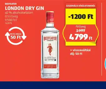 ALDI Beefeater London Dry Gin ajánlat