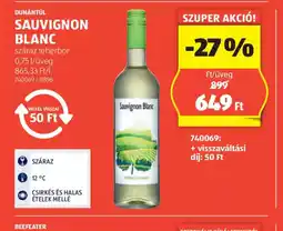 ALDI Sauvignon Blanc száraz fehérbor ajánlat