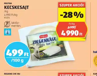 ALDI Milfina Kecskesajt ajánlat