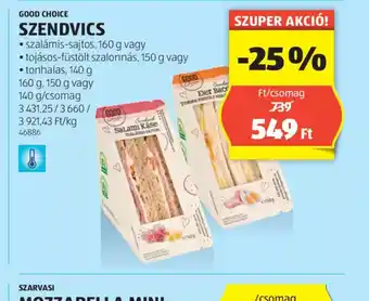 ALDI Good Choice Szendvics ajánlat