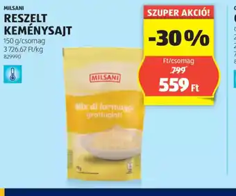 ALDI Milani Reszelt Keménysajt ajánlat