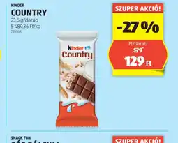 ALDI Kinder Country ajánlat