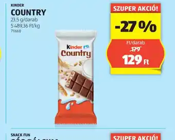 ALDI Kinder Country ajánlat