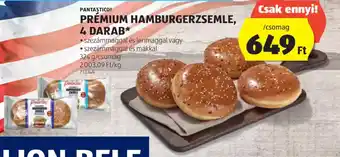 ALDI Fantastico Prémium Hamburgerzsemlék ajánlat