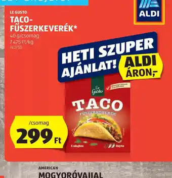 ALDI Le Gusto Taco-fűszerkeverék ajánlat