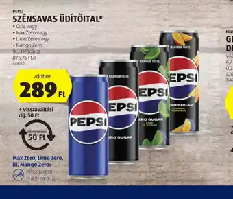 ALDI Pepsi Szénsavas Üd GENUINEtőital ajánlat