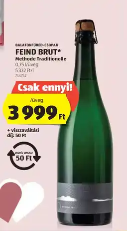 ALDI Balatoni borcsopak Fehér Brut ajánlat